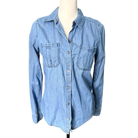 Express Tops - Express Women's Denim Button Down XS Blue